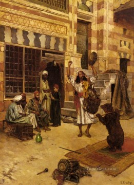 アラブ Painting - アフタヌーン ショー アラビアの画家 ルドルフ エルンスト